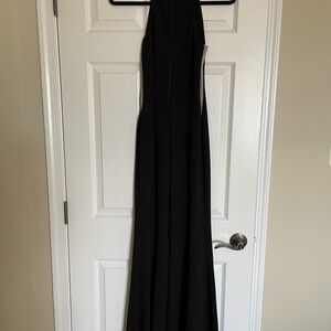 Get for Prom! Lulus long black dress! High neck. Spaghetti straps. Size S